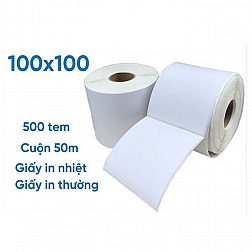 GIẤY DECAL 1 TEM 100X100MM